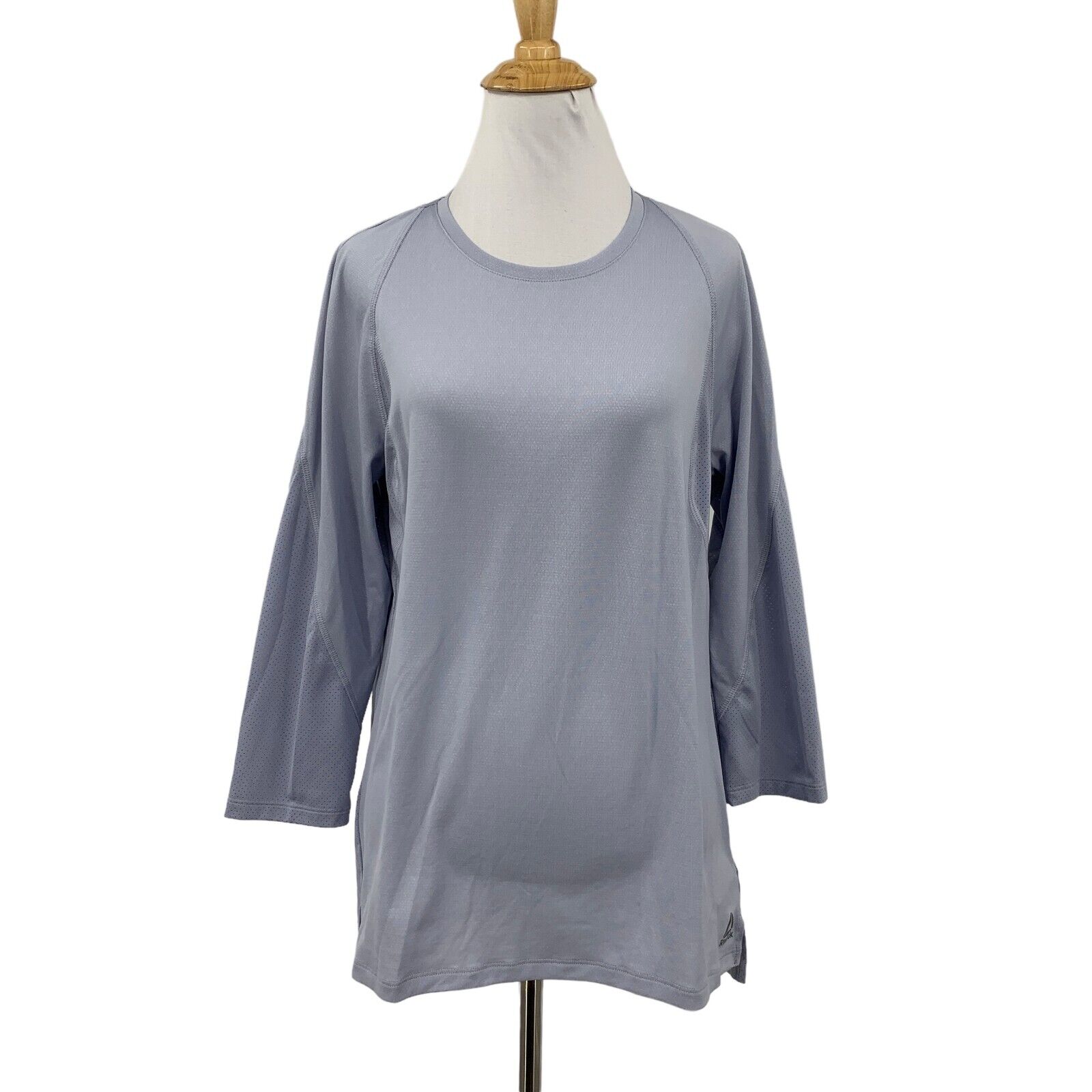 Reebok Crossfit Shirt Womens M Medium Blue Smart Vent Tech Athletic Long Sleeve